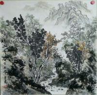艺术家纪玉光日记:纪玉光山水画《珠山秀谷》 水墨宝画 喜欢的亲可以联系【图0】