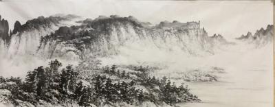 刘传军日记-224作品墨稿，装裱后高1.2长3米，第一幅整体后为局部。刘传军作品，请大家多多【图1】