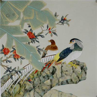 韩梅日记-四尺斗方工笔花鸟画《大富贵》《大吉利》，韩梅作品【图3】