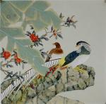 韩梅日志-四尺斗方工笔花鸟画《大富贵》《大吉利》，韩梅作品【图3】