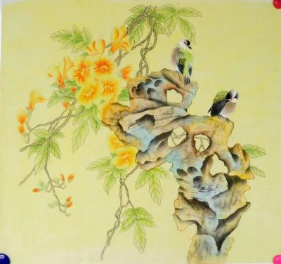 韩梅日记-四尺斗方工笔花鸟画《大富贵》《大吉利》，韩梅作品【图4】