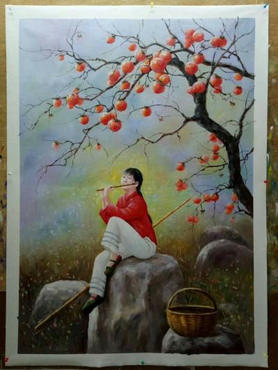 凌振宁日记-油画作品《岁月如歌》完成，凌振宁。欢迎来照片或图样订制。【图3】