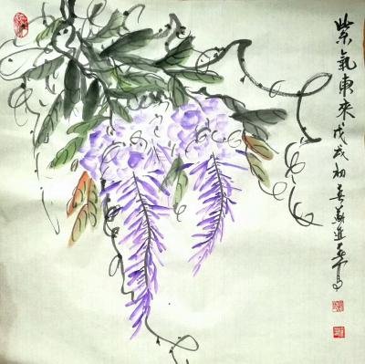 苏进春收藏-汕头客户订单，国画《荷气生财》《紫气东来》，【图2】