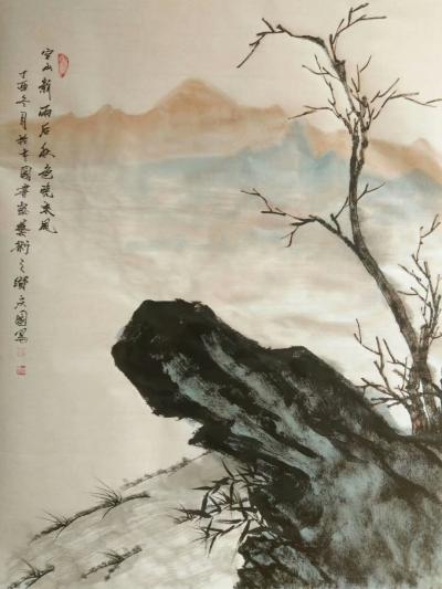 蒋庆国日记-新作国画山水《空山新雨后秋色晚来风》，蒋庆国【图1】