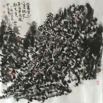 杨牧青日记-以画写心 以耳听史  百年巨匠激励先生
规格：68cm×68cm/4平尺【图1】