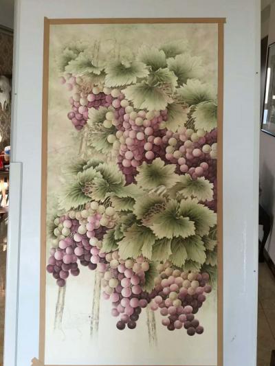 崔英阁日记-正在进行的画作 《硕果累累》 祝大家2018都顺顺利利 硕果累累【图1】