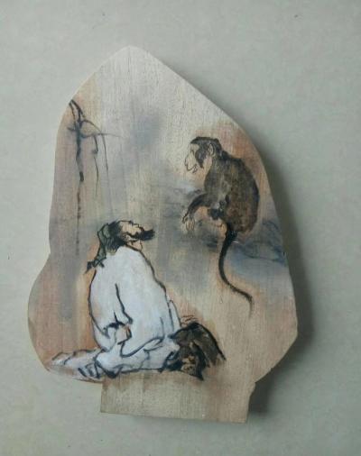 陈刚收藏-来的新东西，扇面改木片，是不是很有立体感啊【图1】