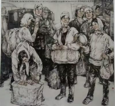 赵国毅收藏-赵国毅作品《农民女工》，反映90年代农村大量劳动力进城务工，他们质朴，拘谨，对未【图1】