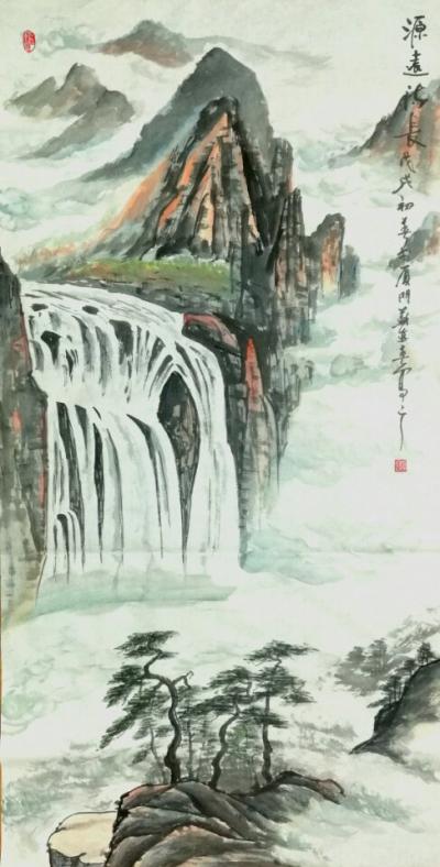 苏进春日记-国画新作《空谷翠竹》《源远流长》，苏进春【图2】