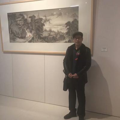 贾国英生活-今日出席参加画展【图2】