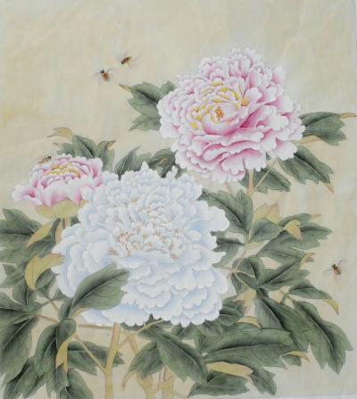 韩梅日记-梅仿古工笔画花鸟，小品68x68，韩梅作品【图1】