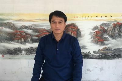 胡爱民日记-山水国画新作《江山多娇》，尺寸68x180cm，《银装素裹》，尺寸59x96cm【图3】