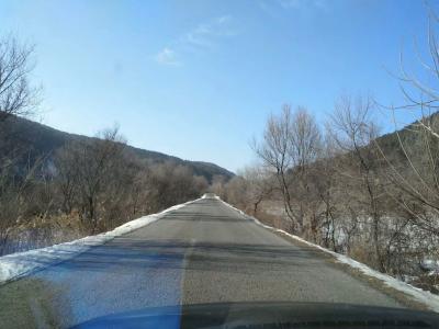 陈新义日记-远远望去千沟万壑，片片树海，片片田地，都是在一色银装素裹里。近处，虽然，沿着公路【图8】