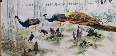 陈忠良日记-万烈兴先生的点题作《阖家吉祥》已完成。【图1】