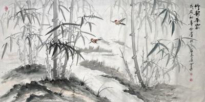 苏进春收藏-国画《竹报平安》《岁寒三友》，汕头客户订单完成【图2】