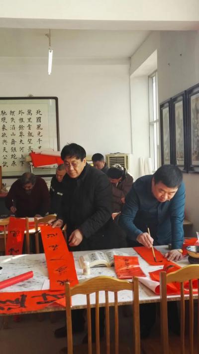 安士胜生活-西青区文化馆欢乐西青行送福进万家，红色文艺轻骑兵  送福进万家走进辛口镇兰亭书画【图6】