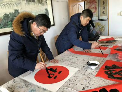 安士胜生活-西青区文化馆欢乐西青行送福进万家，红色文艺轻骑兵  送福进万家走进辛口镇兰亭书画【图7】