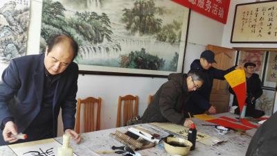 安士胜生活-西青区文化馆欢乐西青行送福进万家，红色文艺轻骑兵  送福进万家走进辛口镇兰亭书画【图8】