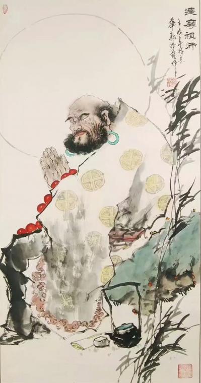 郭浩艺日记-达摩造像 小幅 人物 郭浩艺【图4】