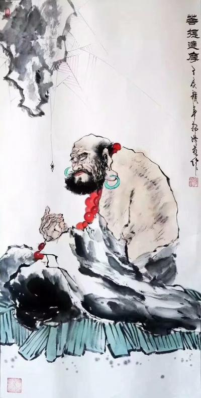 郭浩艺日记-达摩造像 小幅 人物 郭浩艺【图6】