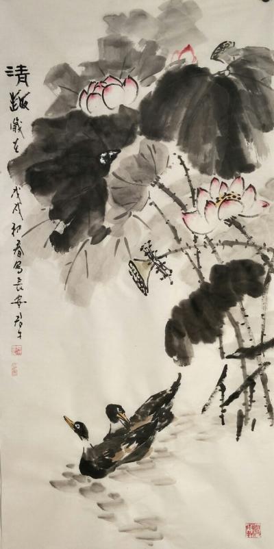 田君才日记-今日作业，一组荷花【图1】