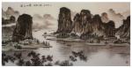 刘剑刚日志-国画作品《漓江山影》，尺寸138cm×68cm,作者刘剑刚。【图1】