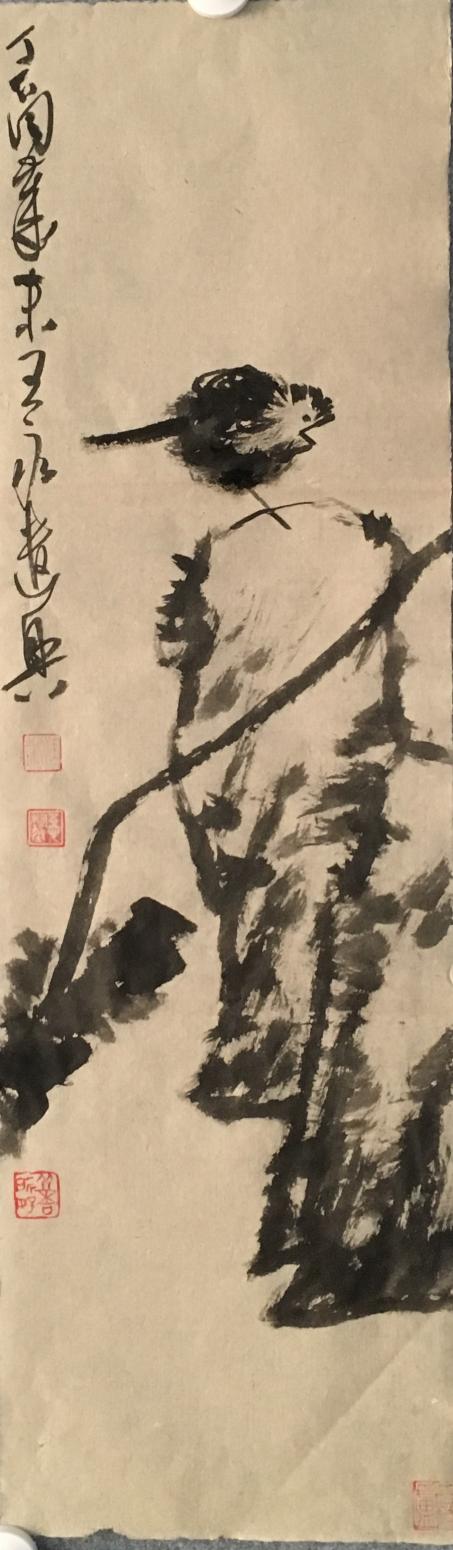 王永国画作品《水墨花鸟》