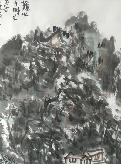 杨牧青日记-名称：大写意山水画
款识：欲让后世难以作此假画，今时必当以真情去写，在有法中求【图2】