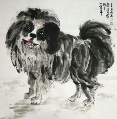 田光荣日记-《旺旺》，四尺斗方，田光荣【图1】