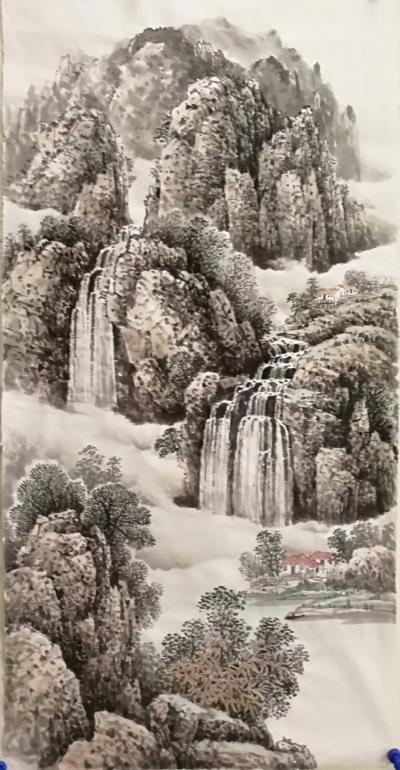 陈庆明日记-四尺国画山水一组，作者陈庆明【图1】