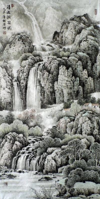 陈庆明日记-四尺国画山水一组，作者陈庆明【图2】