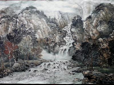 高勇利日记-《山鄉秋韻》，小八尺70*240cm，尚未裝裱。高勇利发布【图5】