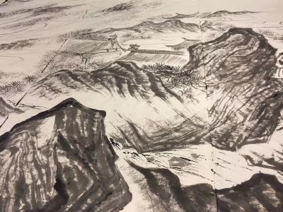 周鹏飞日记-国画《尼山颂圣图》吾历时半年创作完成：尺寸36米X5、5米   ，周鹏飞【图4】