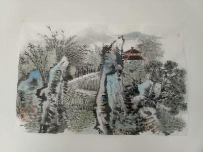 邓凌鹰收藏-笔会书画家刚才创作的部分作品(中国美协会员张国栋、中国美协会员石品、中国书协会员【图5】