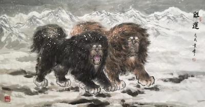 袁峰日记-六尺作品……旺運、旺财！袁峰作品【图1】