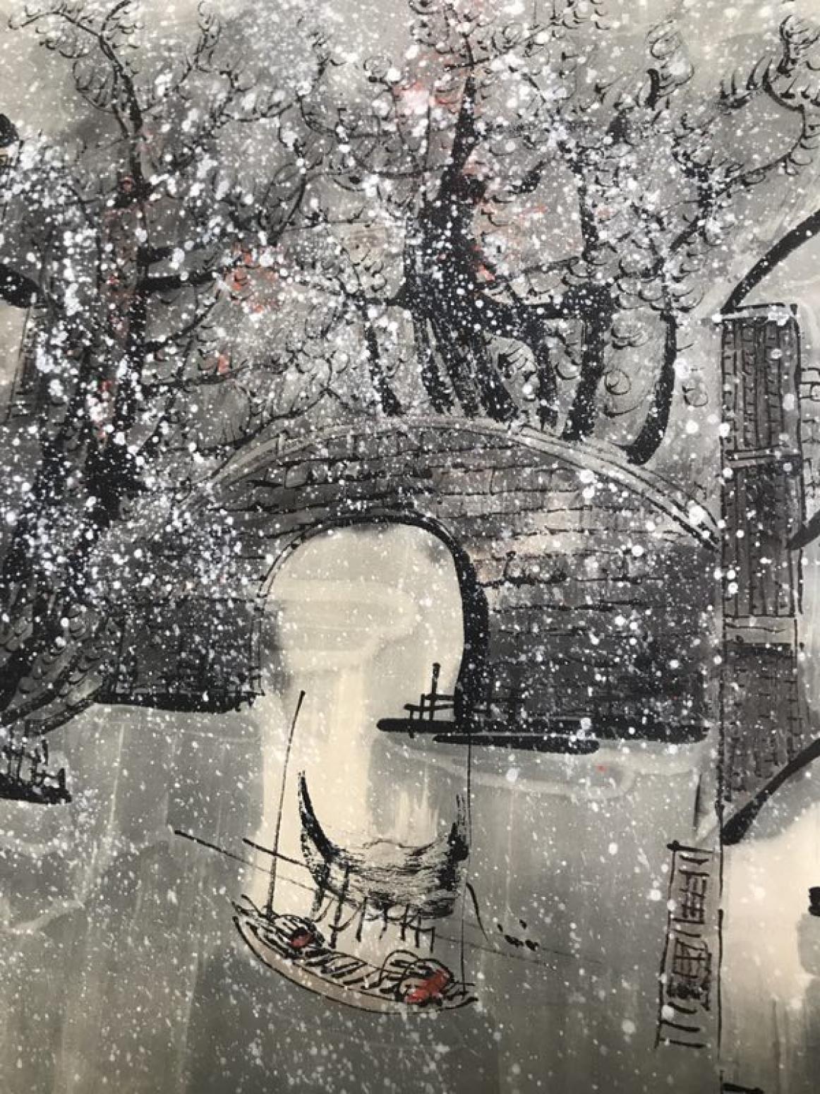 18099147235国画作品《吴冠中作品》【图1】