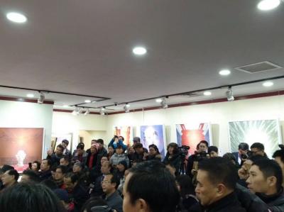 郭正明生活-2018.12.30，郭正民画展在北京千年古宣美术中心开幕，重彩画泰斗将采萍等先【图3】