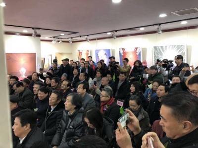 郭正明生活-2018.12.30，郭正民画展在北京千年古宣美术中心开幕，重彩画泰斗将采萍等先【图4】