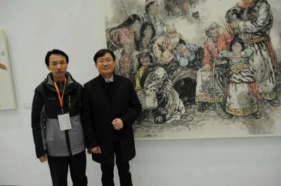 于波日记-画家韩秀平与中国文化管理协会书画工作委员会主席郭子良先生在苏州浙商画院杯全国大展【图1】