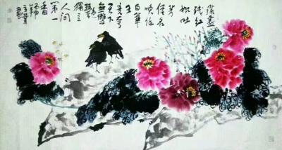 徐立业日记-徐立业作品，国色天香富贵牡丹！六尺整纸！【图4】