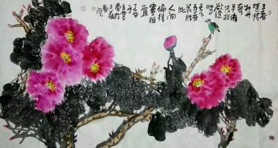 徐立业日记-徐立业作品，国色天香富贵牡丹！六尺整纸！【图5】