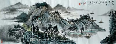 何志勇日记-前期几幅六尺山水作品。【图5】