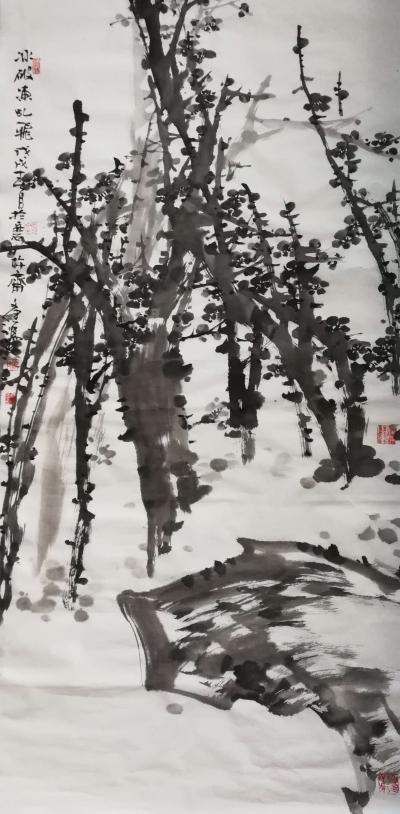 张文健日记-四尺习作，祝各位朋友新年快乐！合家幸福，拜年了！！！！！！！【图1】