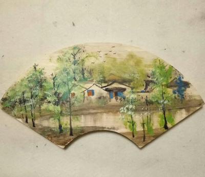 陈刚日记-写意木扇面【图4】