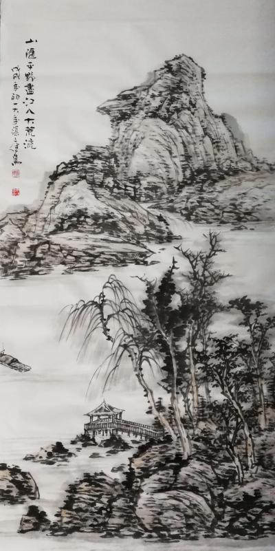 张文健日记-四尺习作，祝朋友们新春快乐！【图2】