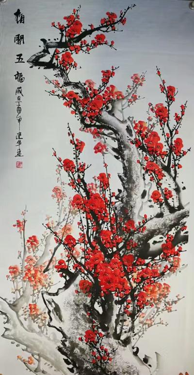 宁建华日记-梅花，小六尺和两幅四尺竖幅请老师们欣赏指导[咖啡][抱拳]【图2】