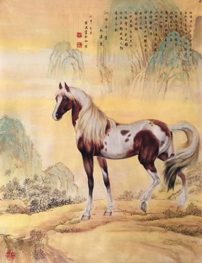 胡爱民日记-新作六尺八骏图
嘶鸣啸天外、腾云五洲风，
奋蹄凌海岳、昂首傲苍穹，
棱锋堪【图4】