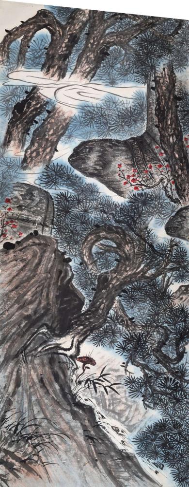 周鹏飞日记-坐破三更侯五更，晓日初赫星光冷。
庭前孤松举楼高，溪潺竹密藏妖风。
忽忆禅雄【图1】