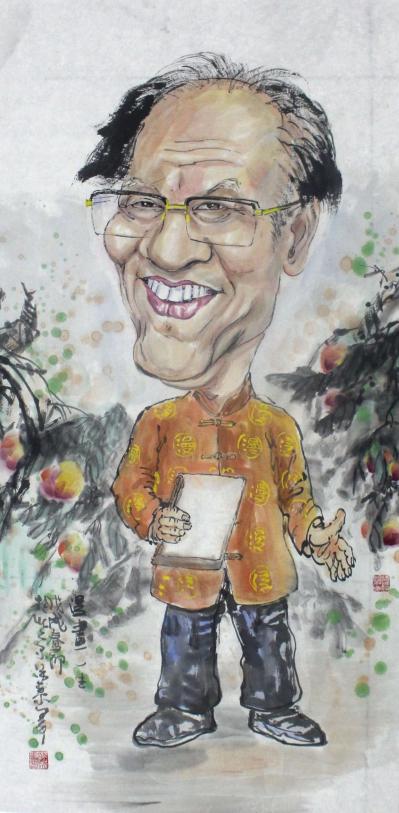李沛泰日记-父亲李沛泰水墨肖像漫画作品，漫画大家方成【图1】
