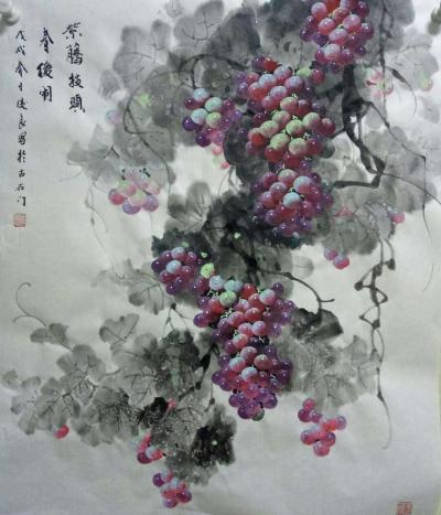 卢俊良日记-70x85，紫腾技头春后闹【图1】